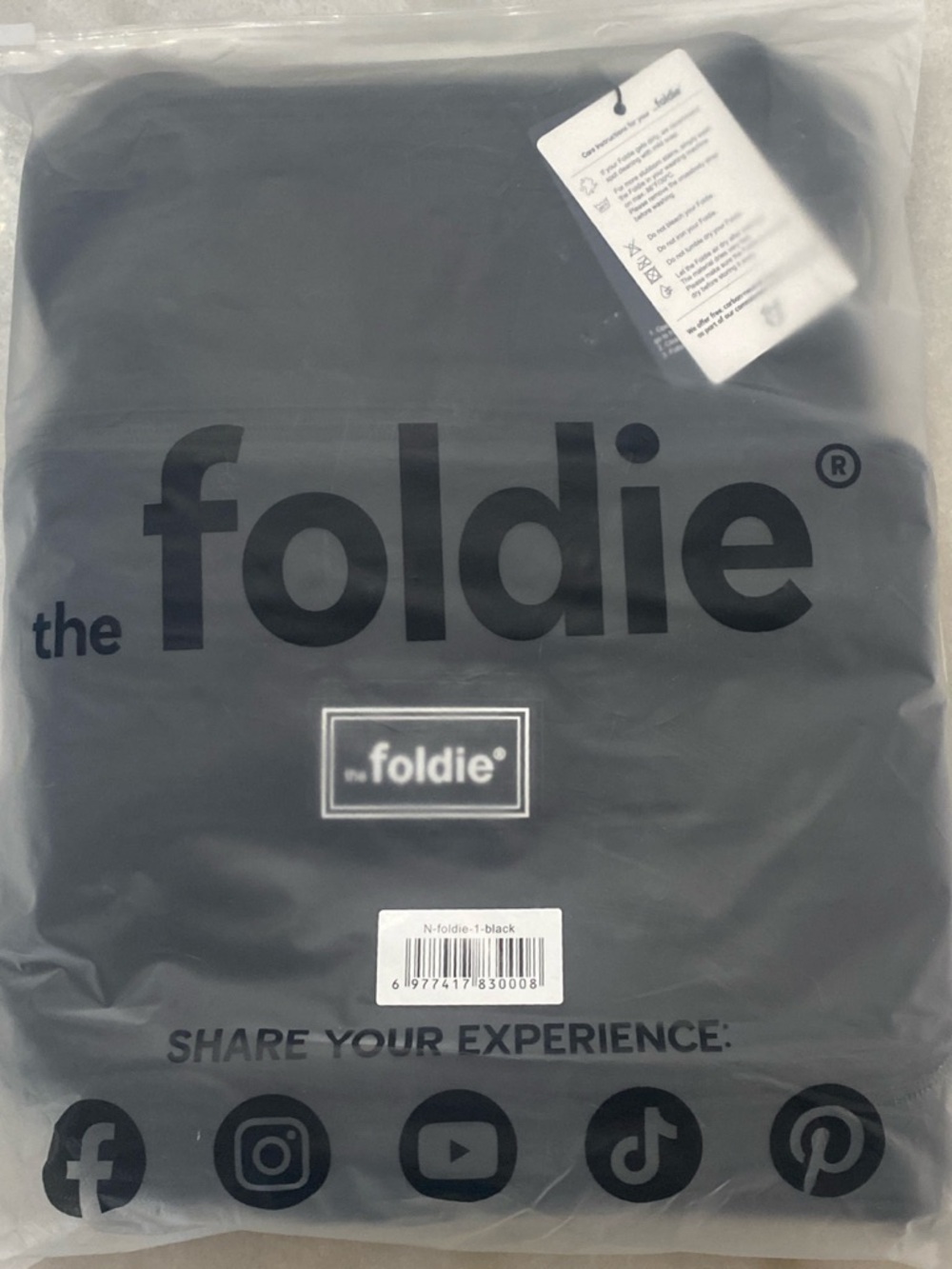 The Foldie Black Foldable Bag - Carry-on Expandable Travel Bag